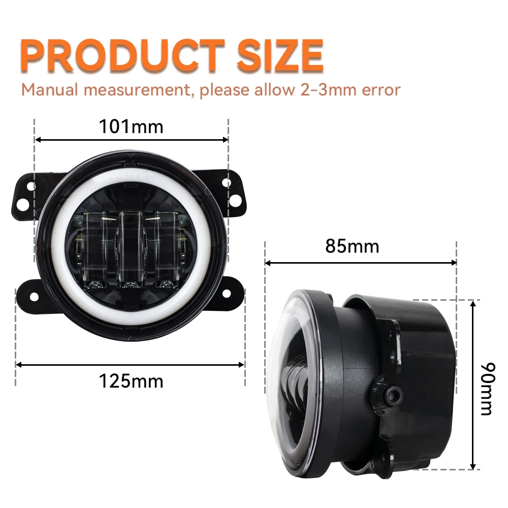 4 Inch Round LED Front Driving - огляд і ціна Model Kit Dodge Charger