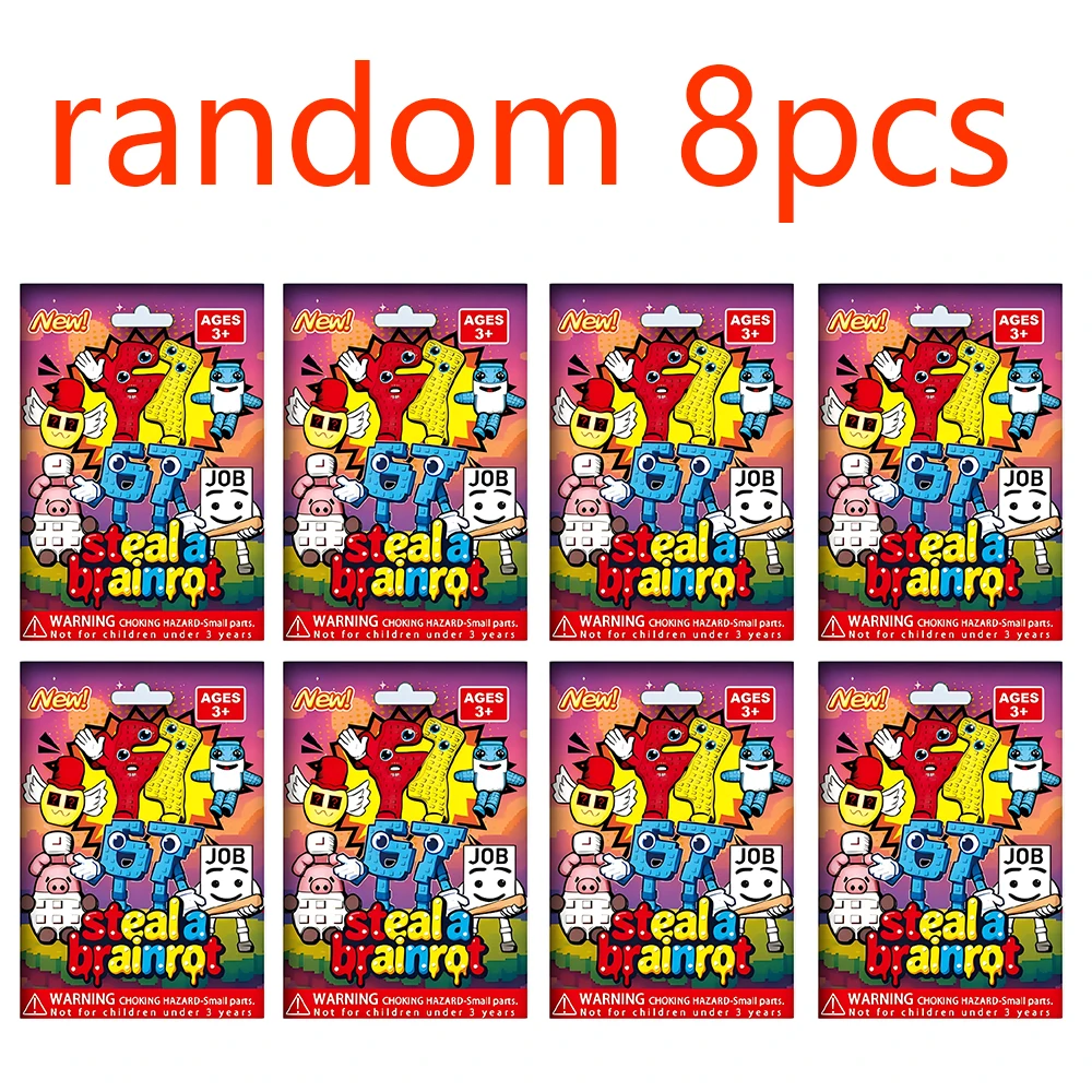 8Pcs/Set Steal A Brainrot Blin - огляд і ціна Model Kit House