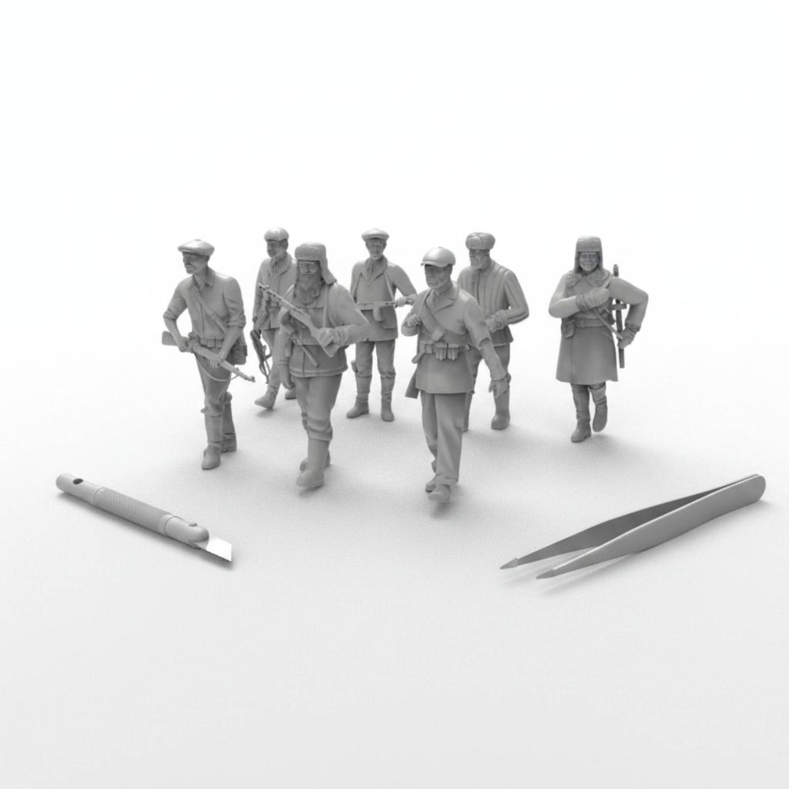 7 Pieces World War II Soldier  - огляд і ціна Model Kit Figure