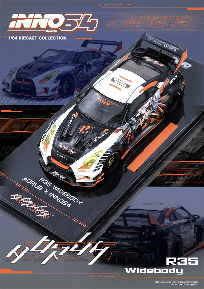 INNO 1:64 R35 WIDEBODY AORUS X - огляд і ціна Model Kit R34