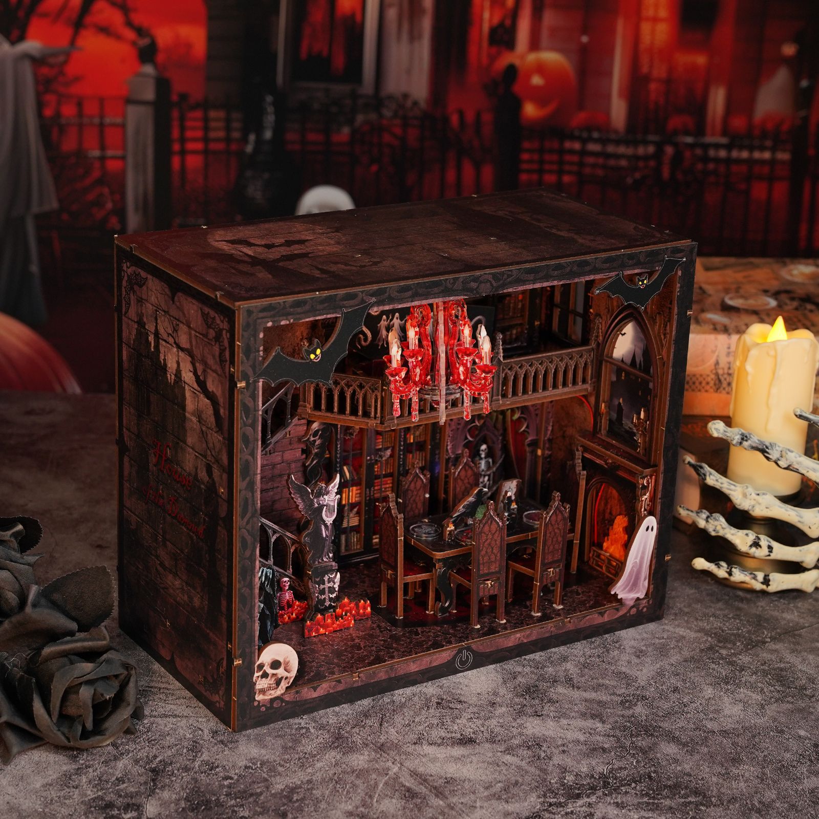 DIY Wooden Book Nook Shelf Ins - огляд і ціна Model Kit House
